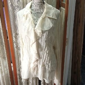 Studio 1940 Ivory Textured Top Extra Large